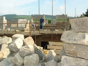 Construction work on the RAW-built Ramsgill house showing the use of the finest quality products.