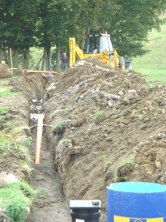 RAW's JCB making drainage work look easy!